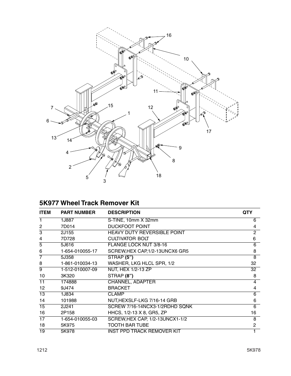 5k977 wheel track remover kit | Landoll 5K977 TIRE TRACK REMOVER KIT User Manual | Page 2 / 2