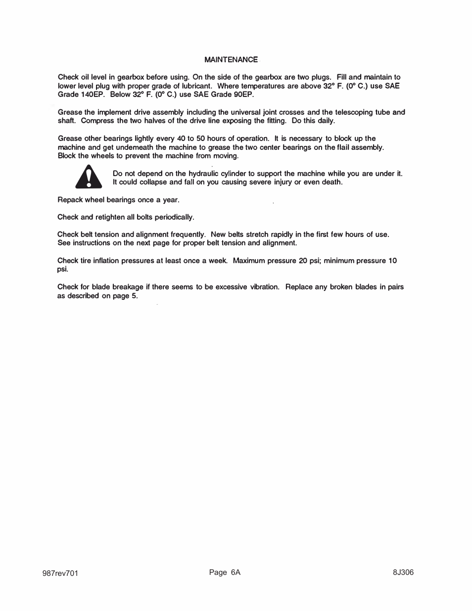 Landoll 1806/1806-1 FS, FSC, FSB Series Flail Shredder User Manual | Page 12 / 24