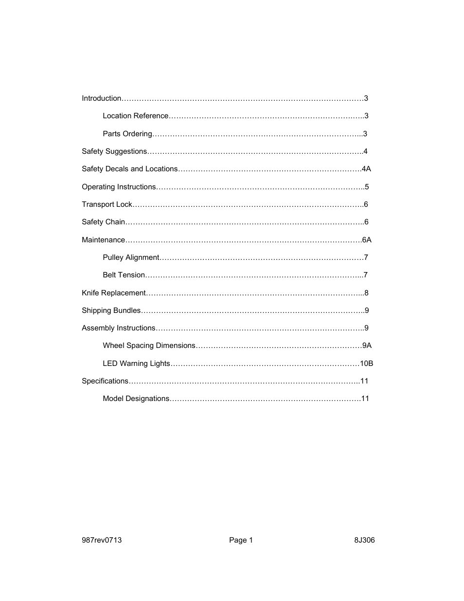 Landoll 1806/1806-1 FS, FSC, FSB Series Flail Shredder User Manual | Page 3 / 24