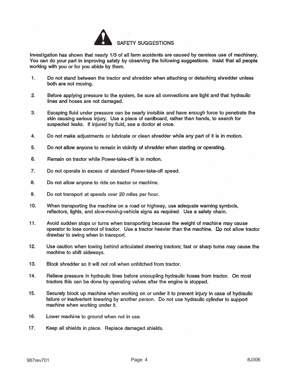 Landoll 1806/1806-1 FS, FSC, FSB Series Flail Shredder User Manual | Page 6 / 24