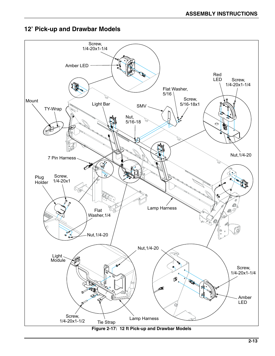 12’ pick-up and drawbar models | Landoll SL/SLB/SLP/SLPB/SLPB TURFMAKER III User Manual | Page 23 / 58