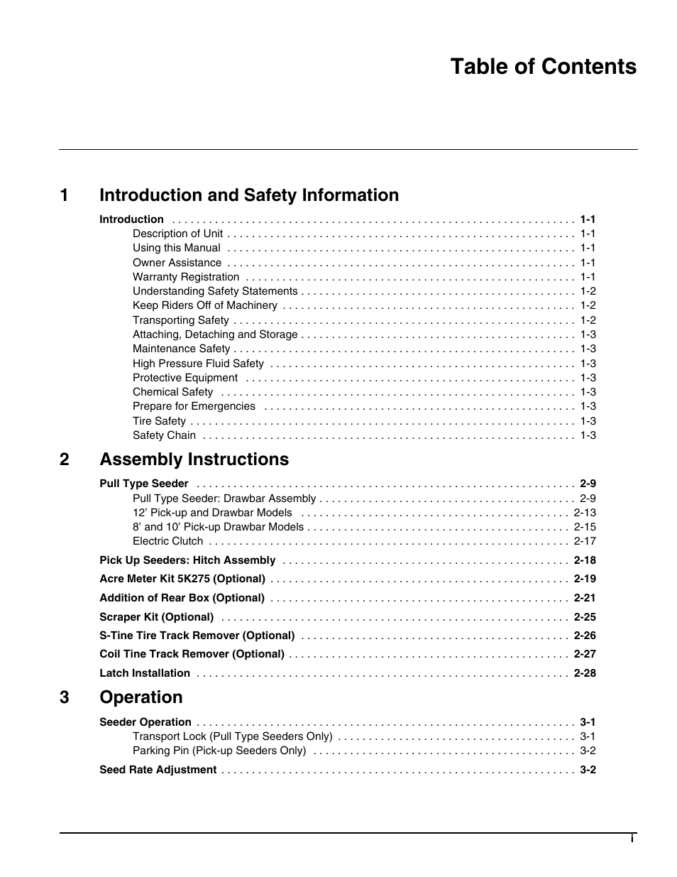 Landoll SL/SLB/SLP/SLPB/SLPB TURFMAKER III User Manual | Page 3 / 58