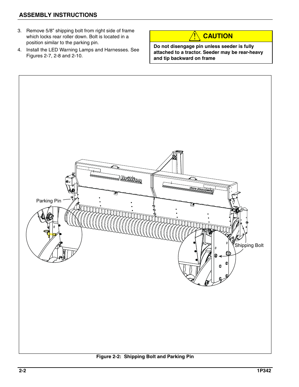 Caution | Landoll SL 8, 10, 12 Turfmaker Seeder User Manual | Page 12 / 56
