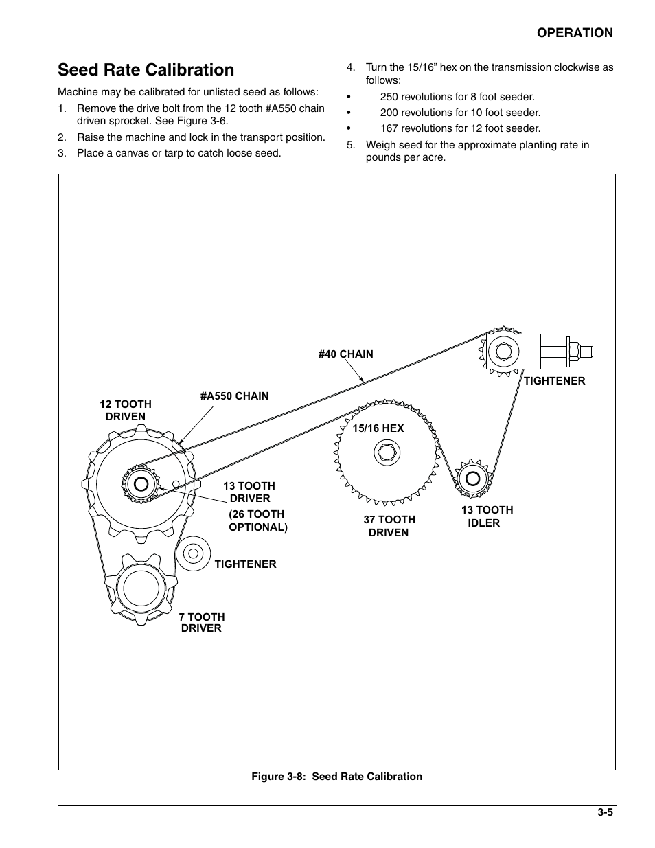 Seed rate calibration | Landoll SL 8, 10, 12 Turfmaker Seeder User Manual | Page 37 / 56