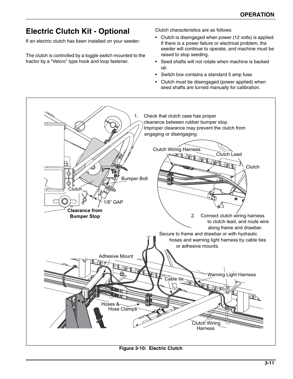Electric clutch kit - optional | Landoll SL 8, 10, 12 Turfmaker Seeder User Manual | Page 43 / 56