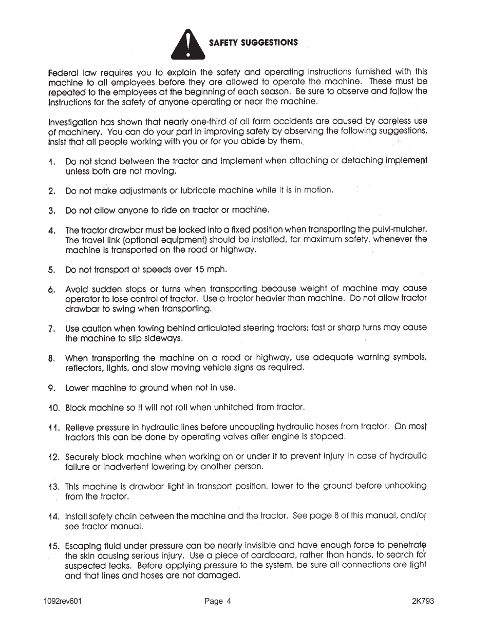 Landoll M-1241 TRANSPORT PULVI-MULCHER User Manual | Page 6 / 30