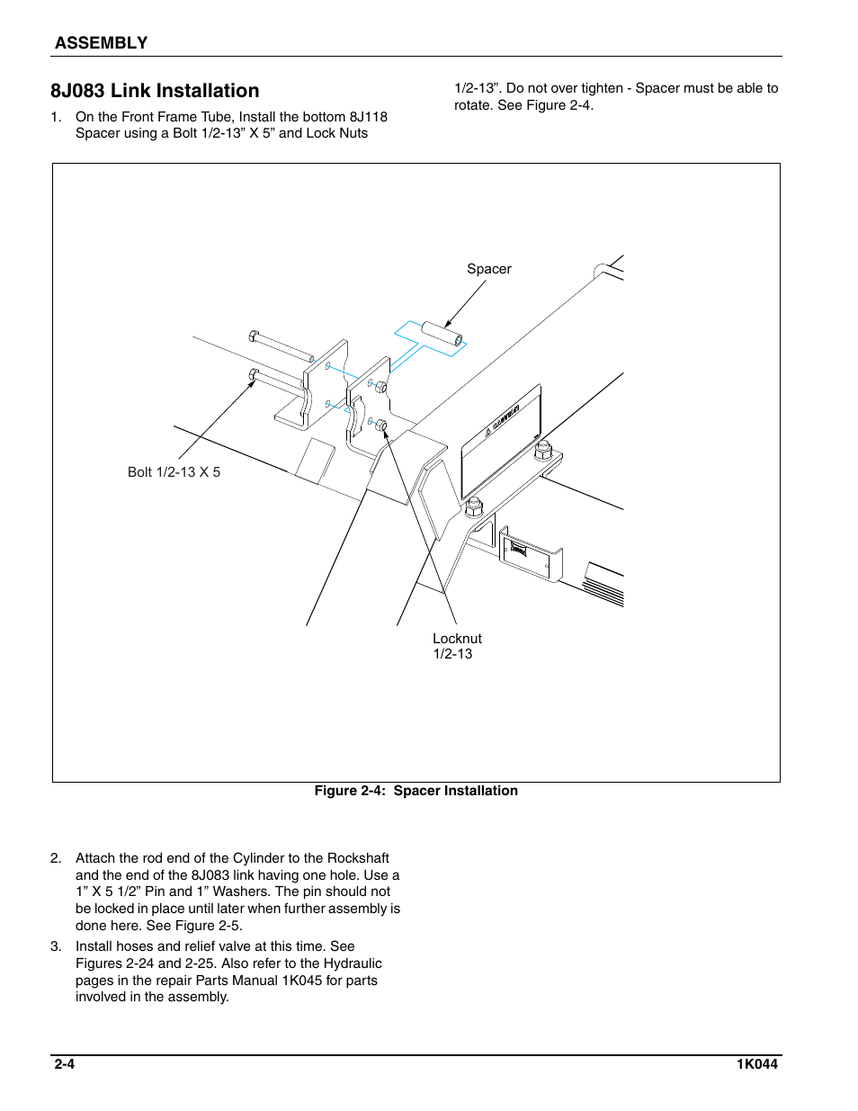 8j083 link installation | Landoll MCL/MCC/MCLS/MLCS/MCCS 1483, 1643, 1803 RIGID PULVI-MULCHER User Manual | Page 14 / 52