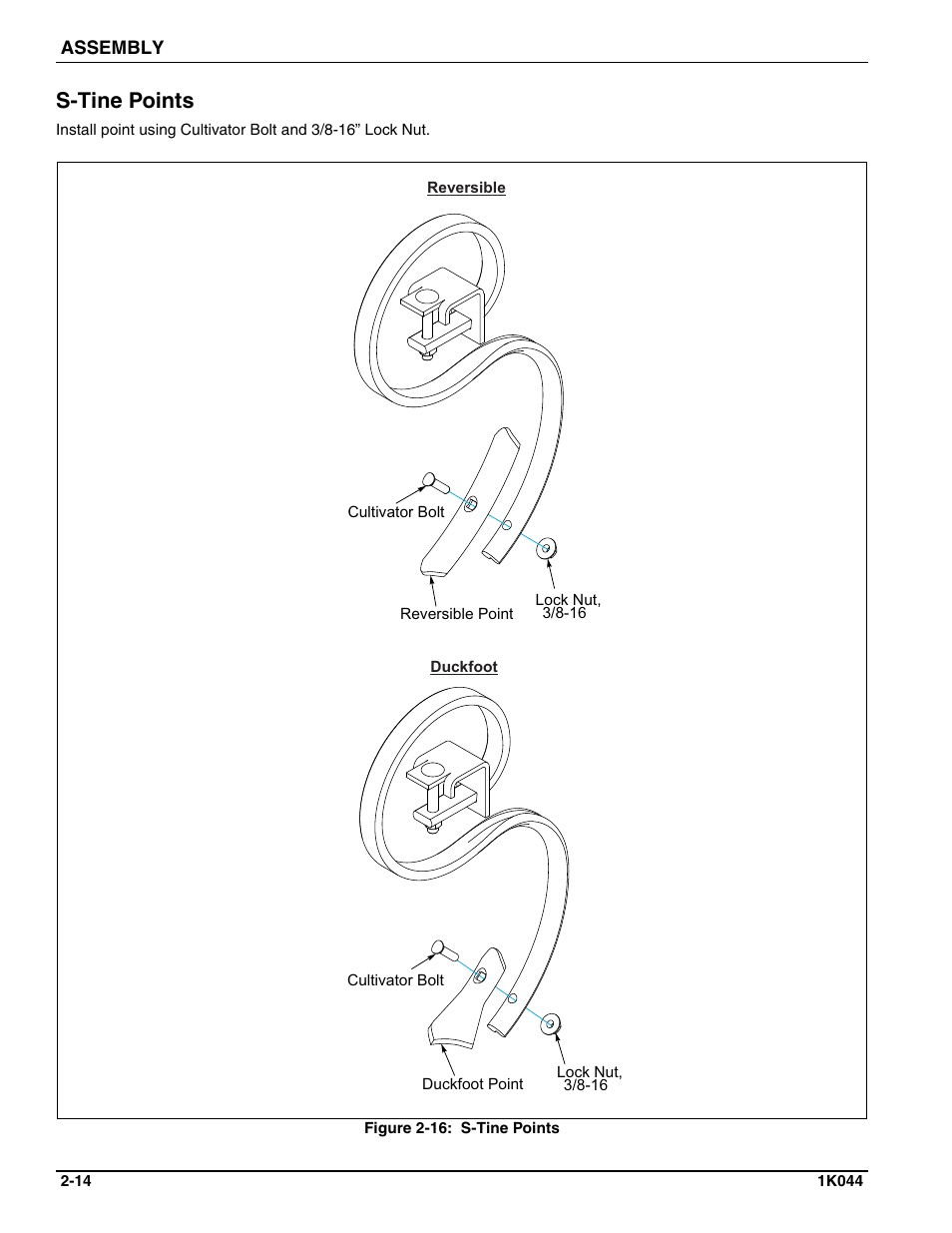 S-tine points | Landoll MCL/MCC/MCLS/MLCS/MCCS 1483, 1643, 1803 RIGID PULVI-MULCHER User Manual | Page 24 / 52