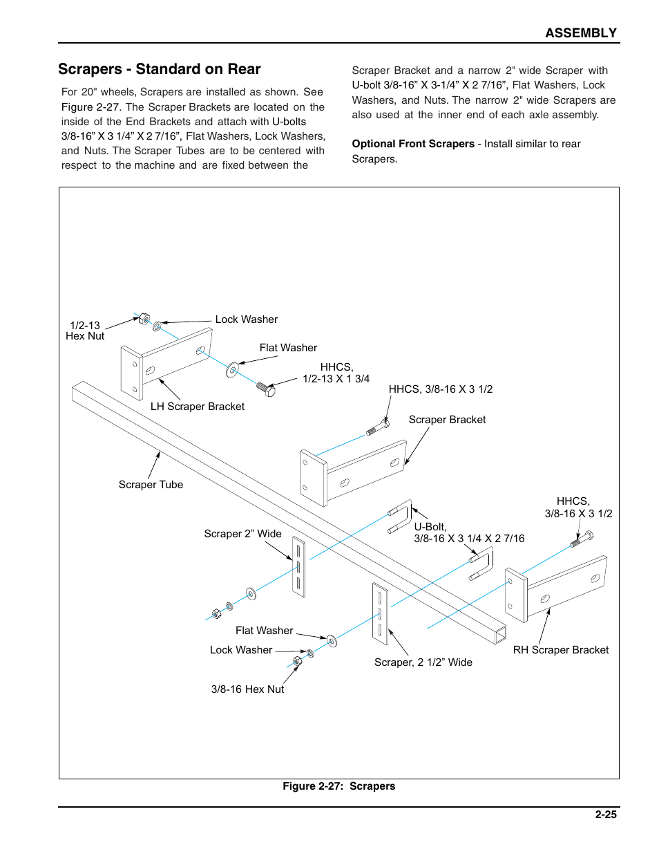 Scrapers - standard on rear | Landoll MCL/MCC/MCLS/MLCS/MCCS 1483, 1643, 1803 RIGID PULVI-MULCHER User Manual | Page 35 / 52