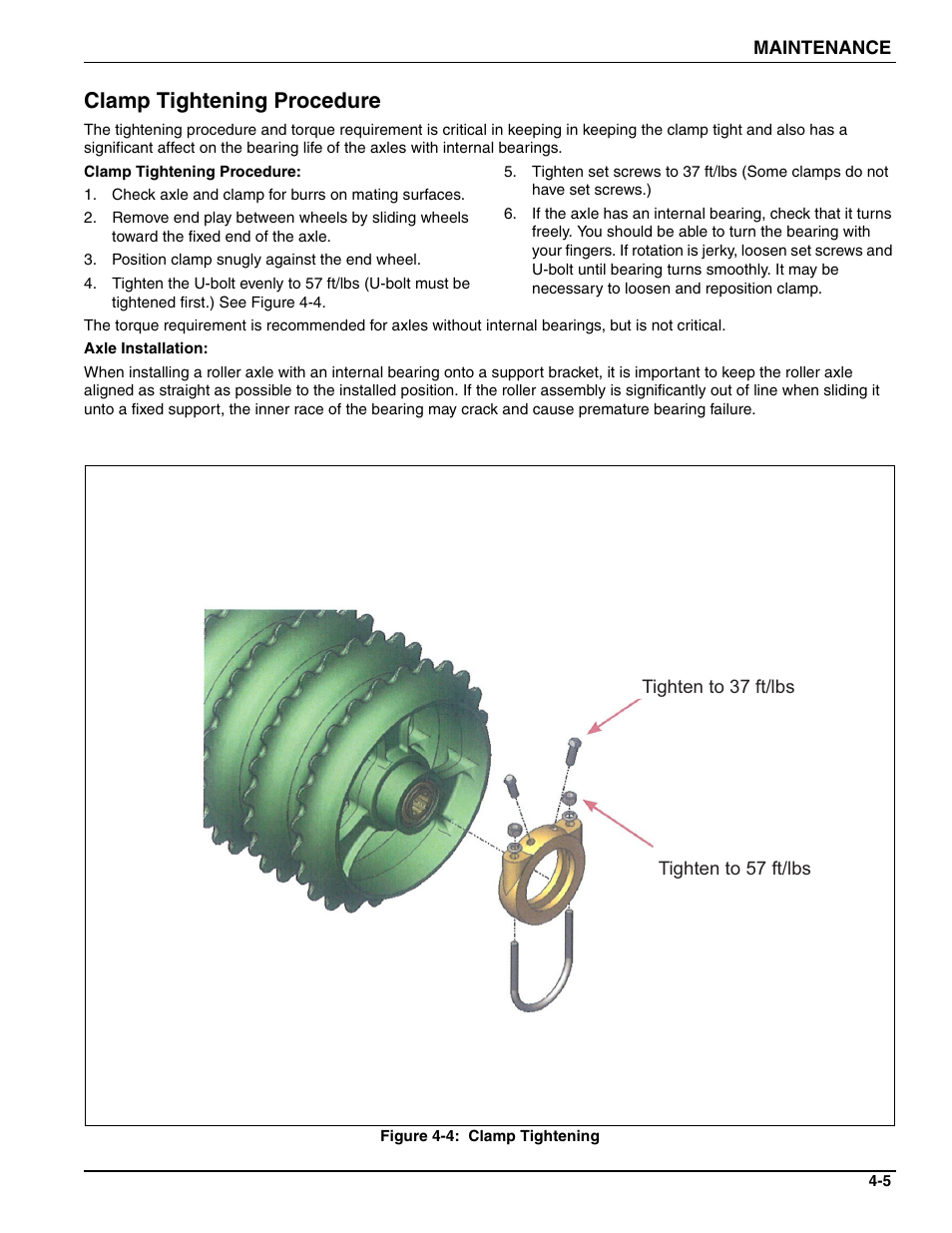 Clamp tightening procedure | Landoll MCL/MCC/MCLS/MLCS/MCCS 1483, 1643, 1803 RIGID PULVI-MULCHER User Manual | Page 47 / 52