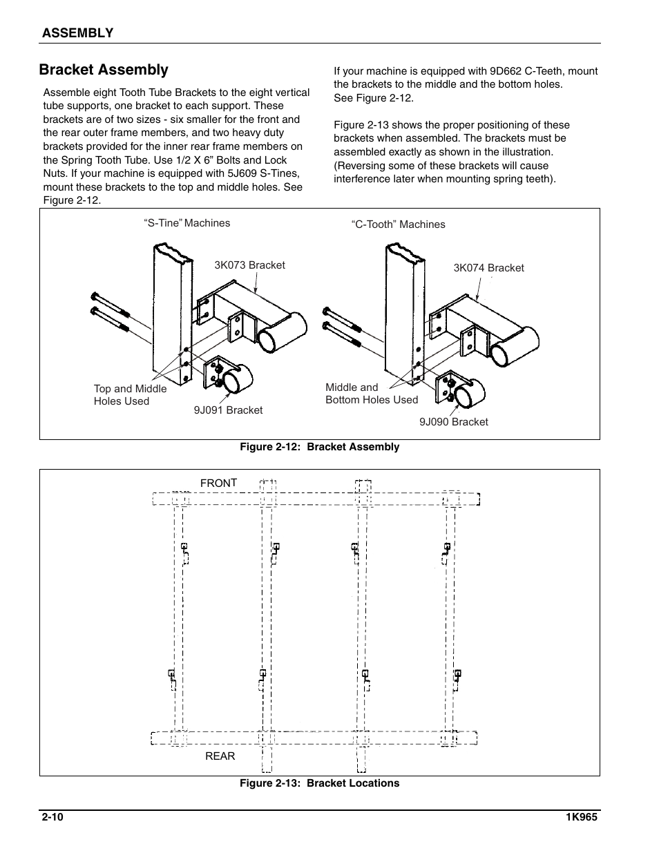 Bracket assembly | Landoll MCCS2253 18,9 RIGID PULVI-MULCHER User Manual | Page 20 / 46