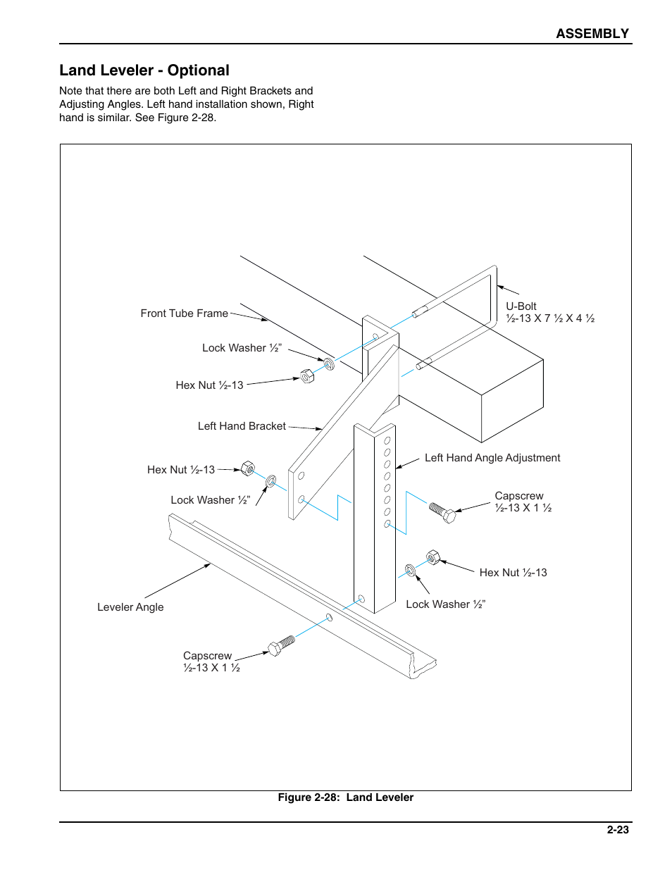 Land leveler - optional | Landoll MCCS2253 18,9 RIGID PULVI-MULCHER User Manual | Page 33 / 46