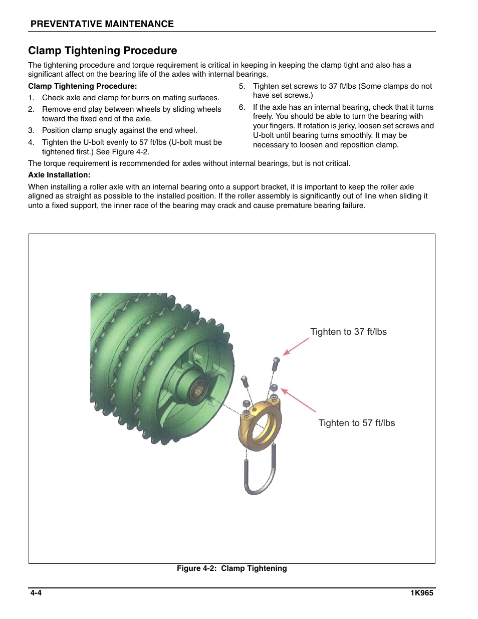 Clamp tightening procedure | Landoll MCCS2253 18,9 RIGID PULVI-MULCHER User Manual | Page 42 / 46