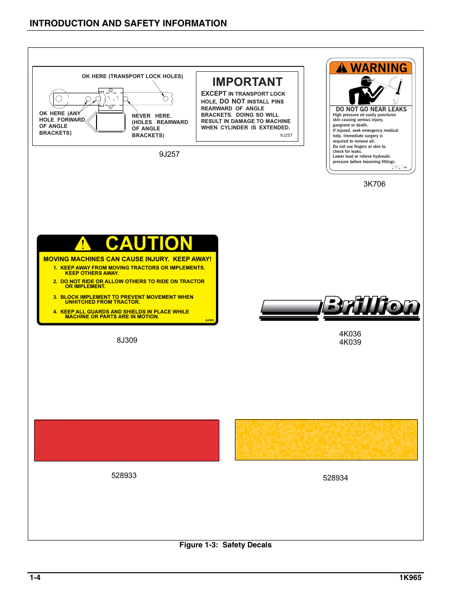 Caution, Warning, Important | Introduction and safety information | Landoll MCCS2253 18,9 RIGID PULVI-MULCHER User Manual | Page 8 / 46