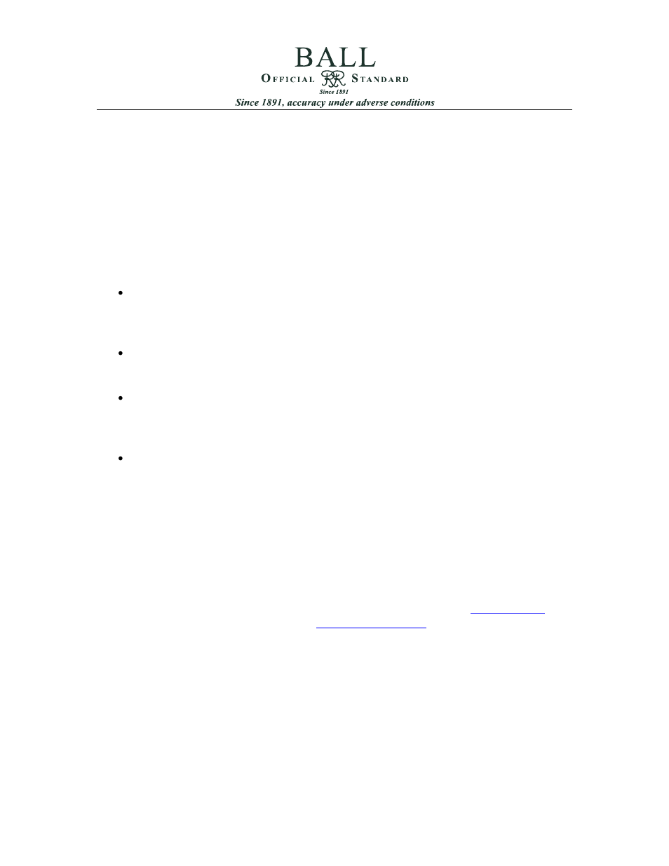 BALL Watch Watch User Manual | Page 7 / 7