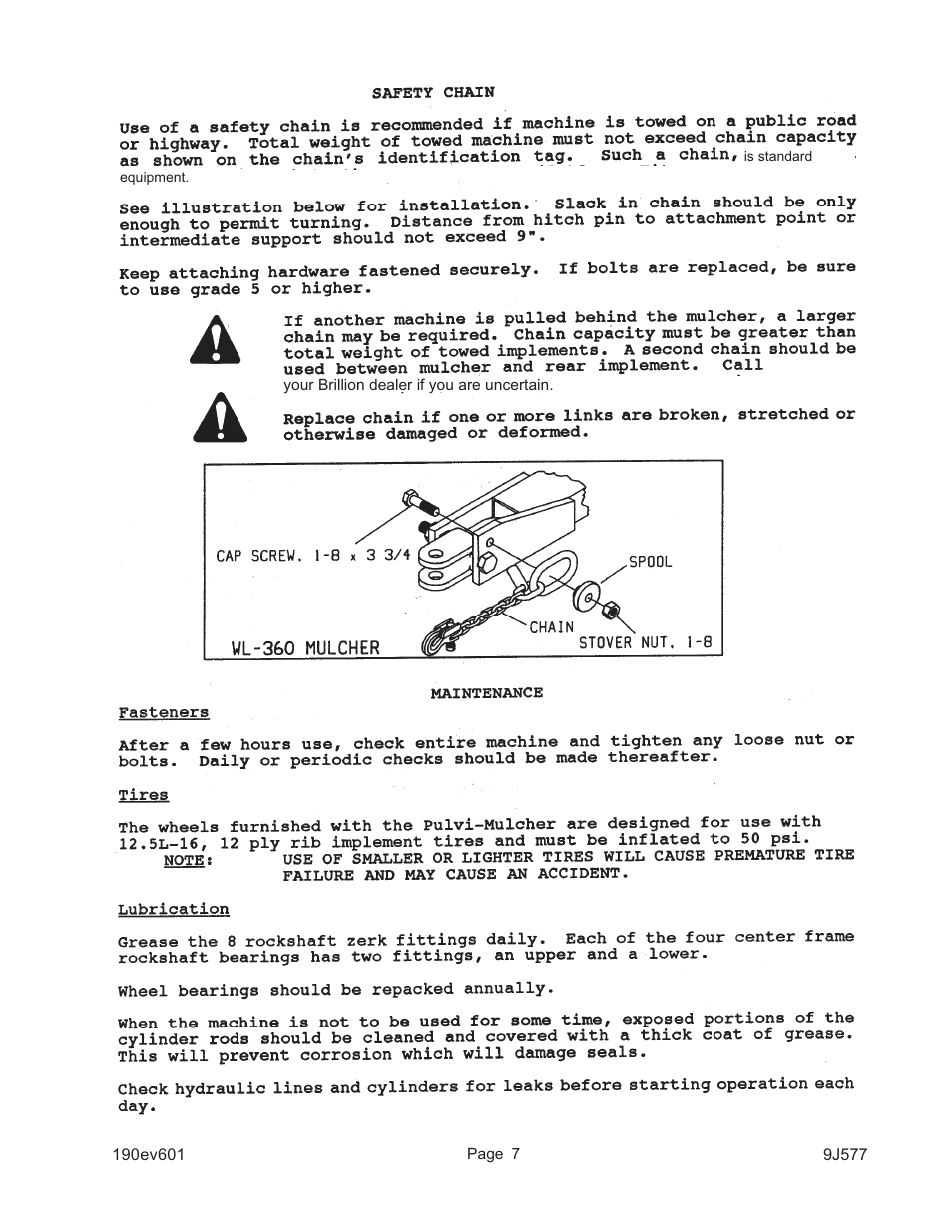 Landoll WLS360/WLS360-I Folding Pulvi-Mulcher User Manual | Page 10 / 48