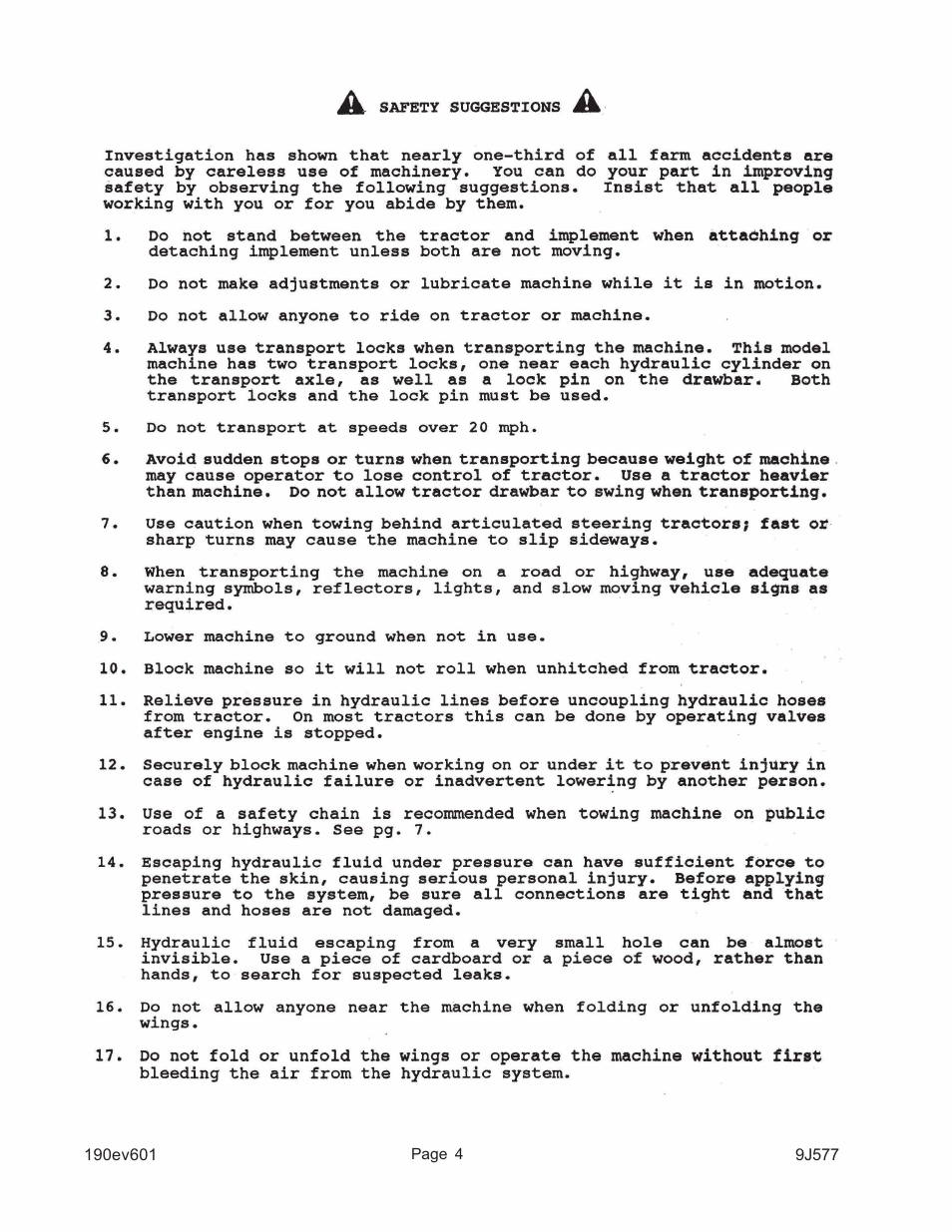 Landoll WLS360/WLS360-I Folding Pulvi-Mulcher User Manual | Page 5 / 48