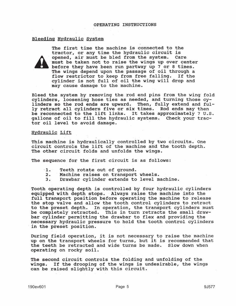 Landoll WLS360/WLS360-I Folding Pulvi-Mulcher User Manual | Page 8 / 48