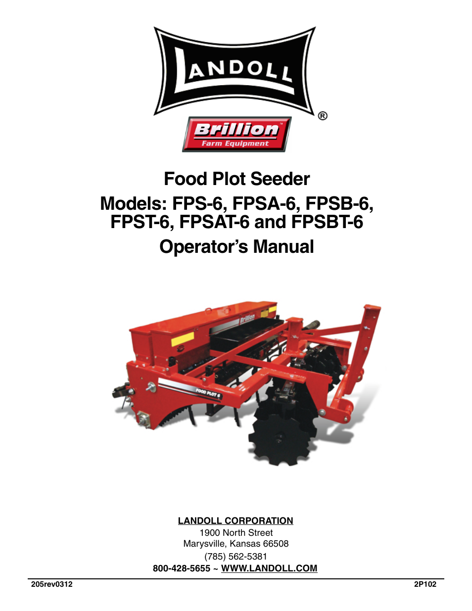 Landoll FPSBT-6 Food Plot Seeder User Manual | 42 pages