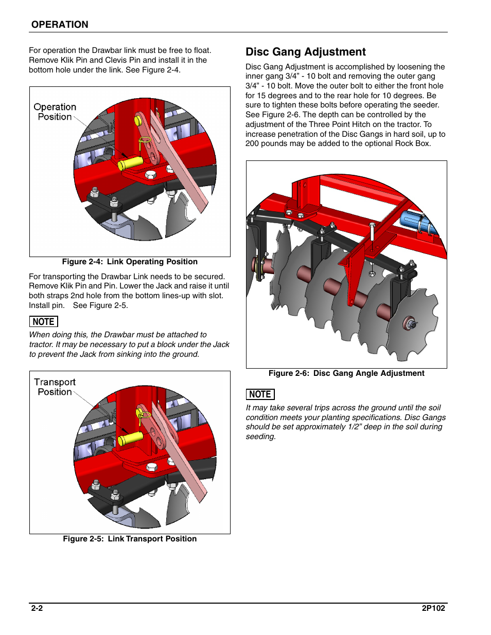 Disc gang adjustment | Landoll FPSBT-6 Food Plot Seeder User Manual | Page 12 / 42