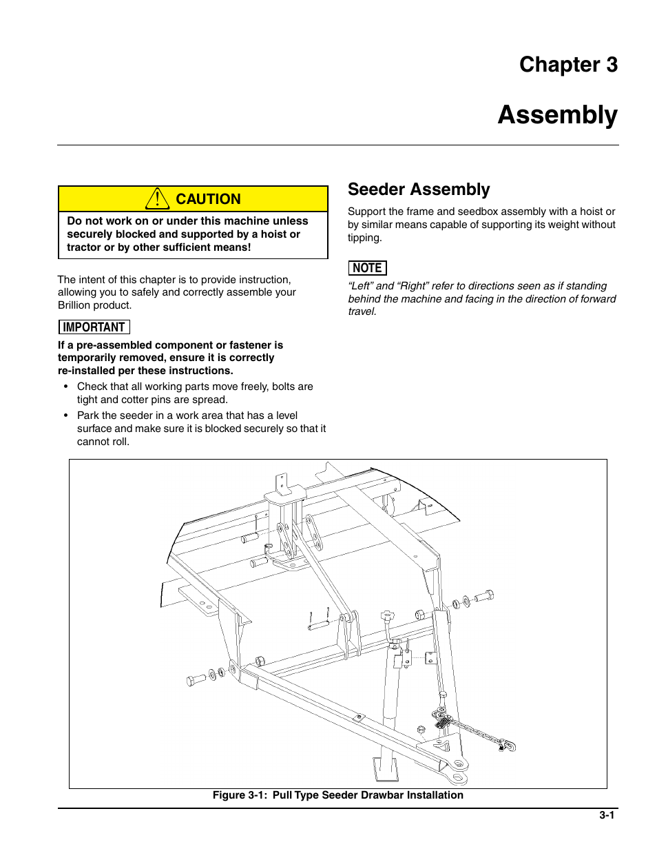 Assembly, Seeder assembly, Chapter 3 | Landoll FPSBT-6 Food Plot Seeder User Manual | Page 21 / 42