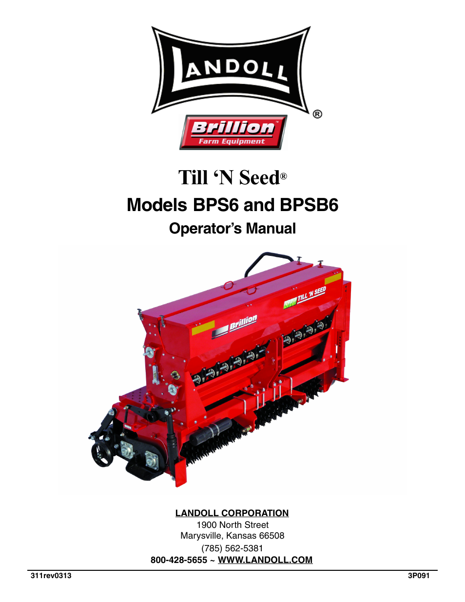 Landoll BPSB6 Till-N Seed User Manual | 56 pages