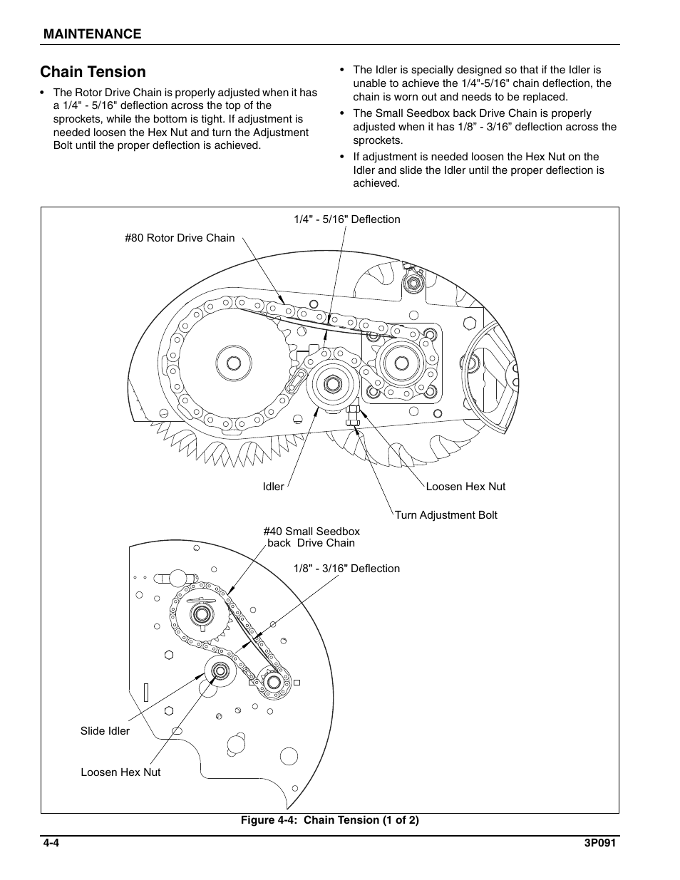 Chain tension | Landoll BPSB6 Till-N Seed User Manual | Page 46 / 56