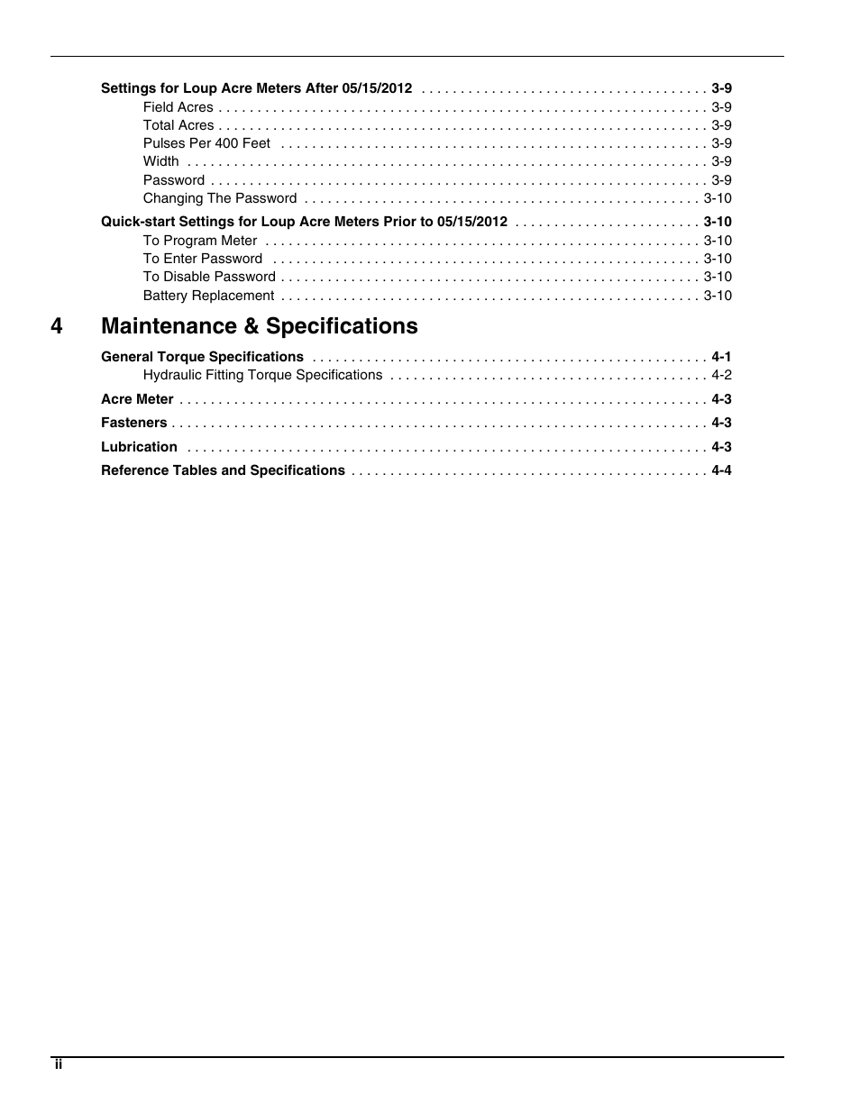 4maintenance & specifications | Landoll SSP6 SURE STAND GRASS SEEDER User Manual | Page 4 / 34