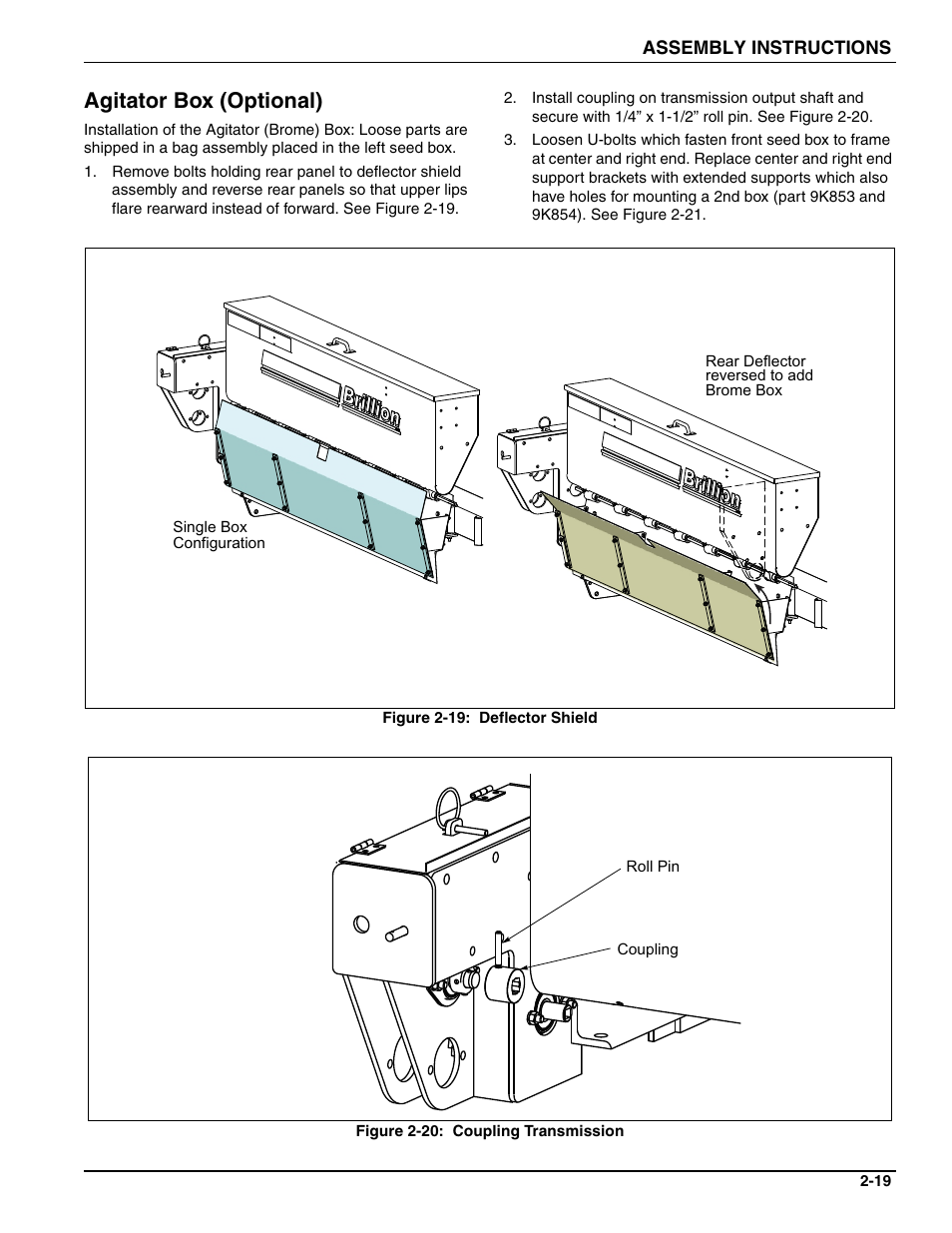 Agitator box (optional) | Landoll SS/SSB/SSP/SSBP 8, 10, 12 Sure Stand Seeder User Manual | Page 29 / 68