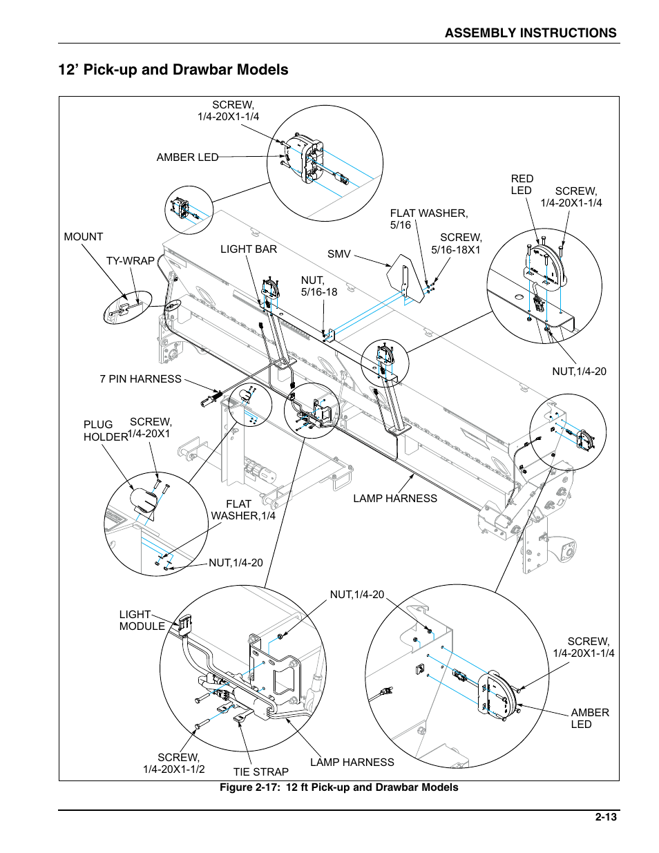 12’ pick-up and drawbar models | Landoll SSP2101 High Capacity Sure Stand Seeder User Manual | Page 23 / 54