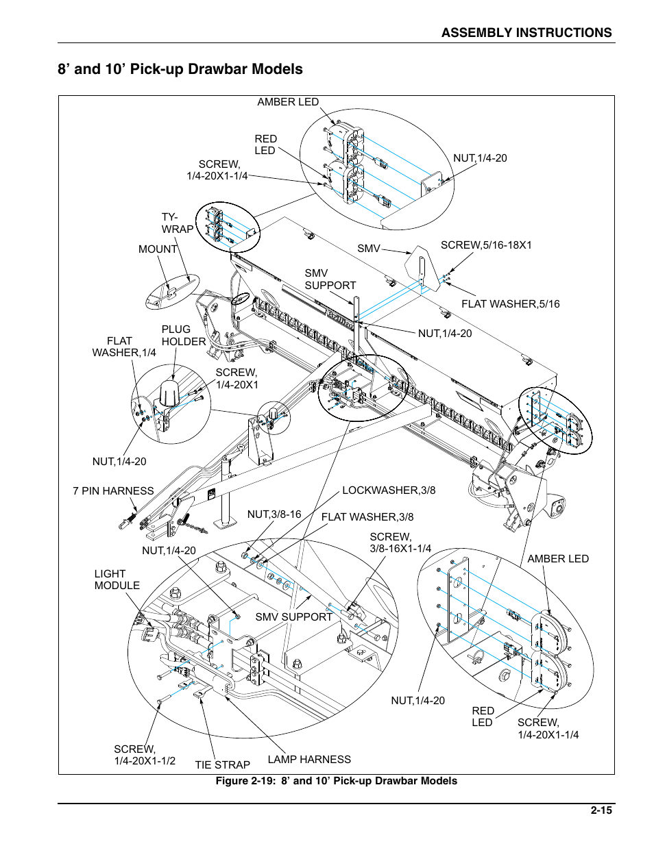 8’ and 10’ pick-up drawbar models | Landoll SSP2101 High Capacity Sure Stand Seeder User Manual | Page 25 / 54