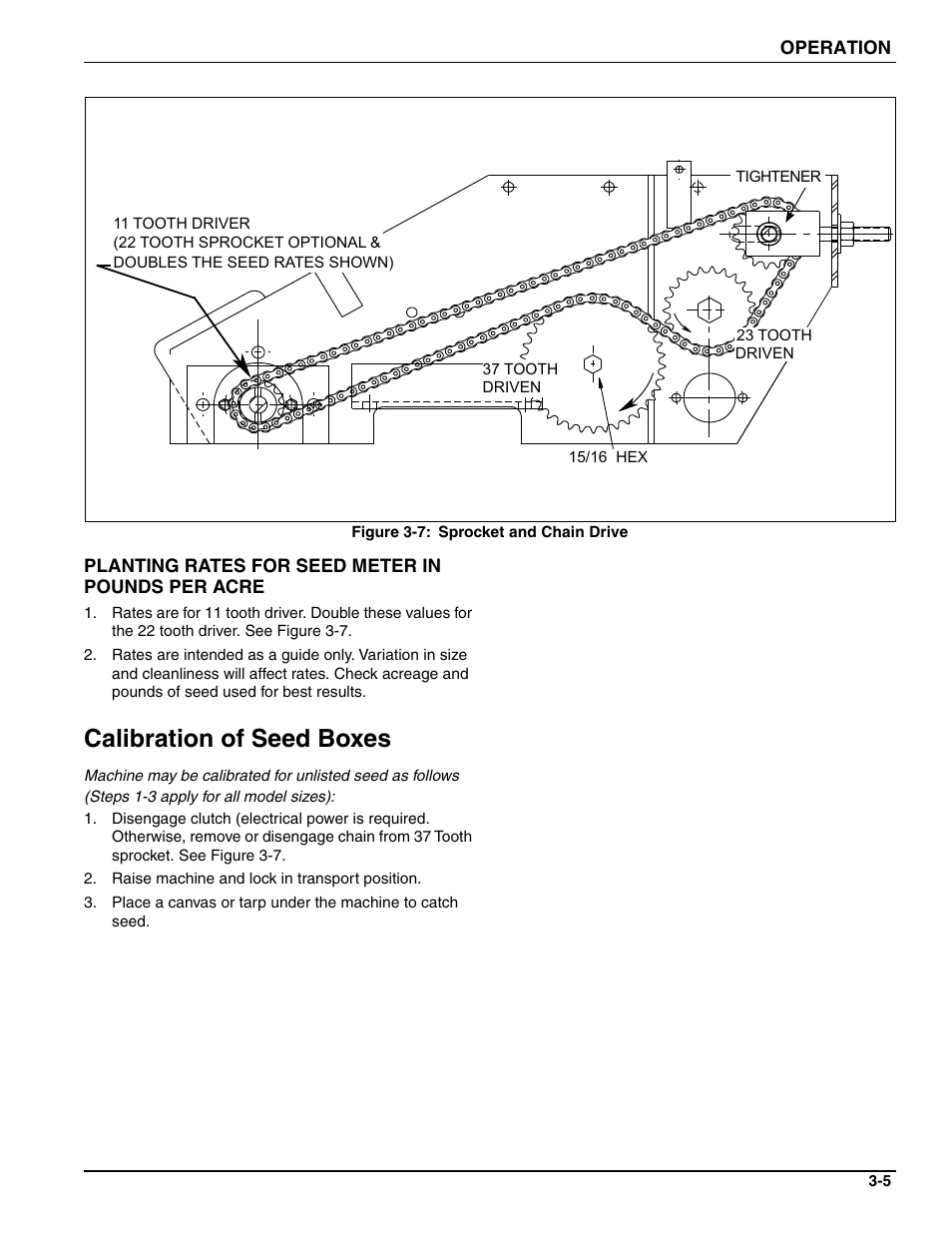 Calibration of seed boxes | Landoll SSP2101 High Capacity Sure Stand Seeder User Manual | Page 39 / 54