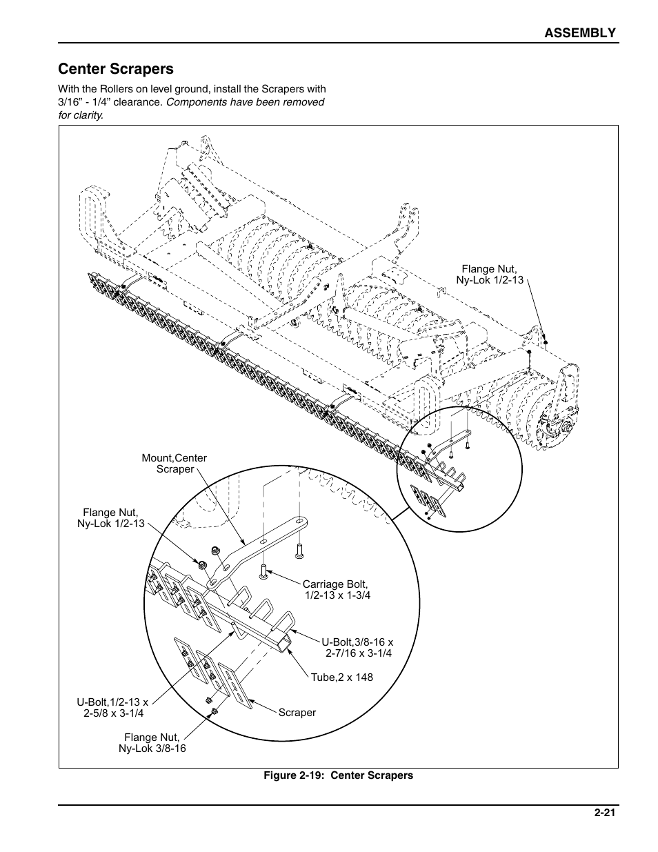 Center scrapers | Landoll WFPC22-36 Wing Float Pulverizer User Manual | Page 35 / 54
