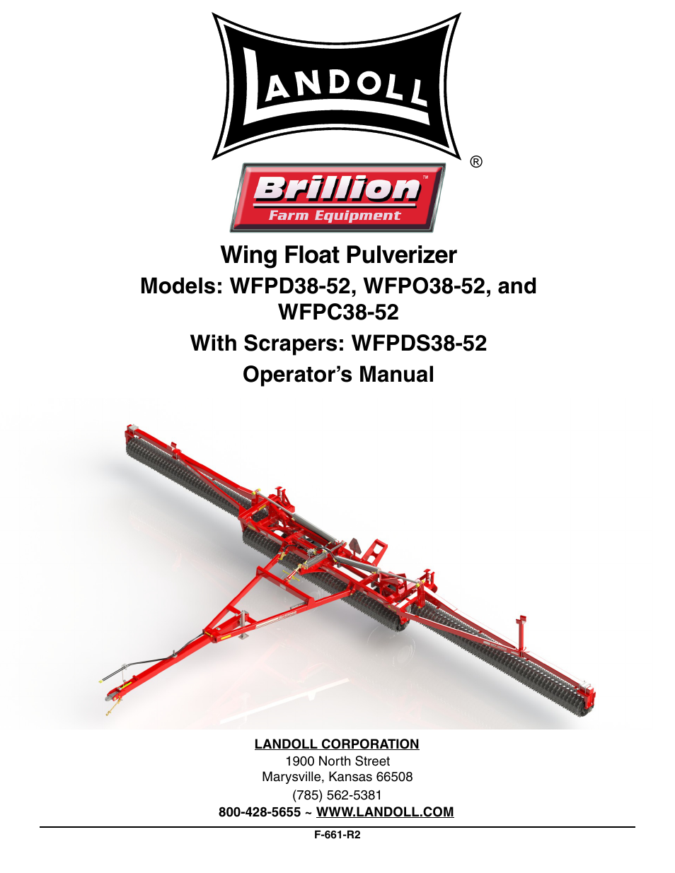 Landoll WFPC38-52 Wing Float Pulverizer User Manual | 58 pages