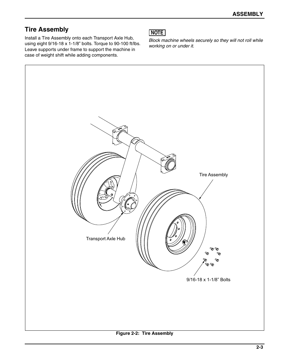 Tire assembly | Landoll WFPC38-52 Wing Float Pulverizer User Manual | Page 17 / 58