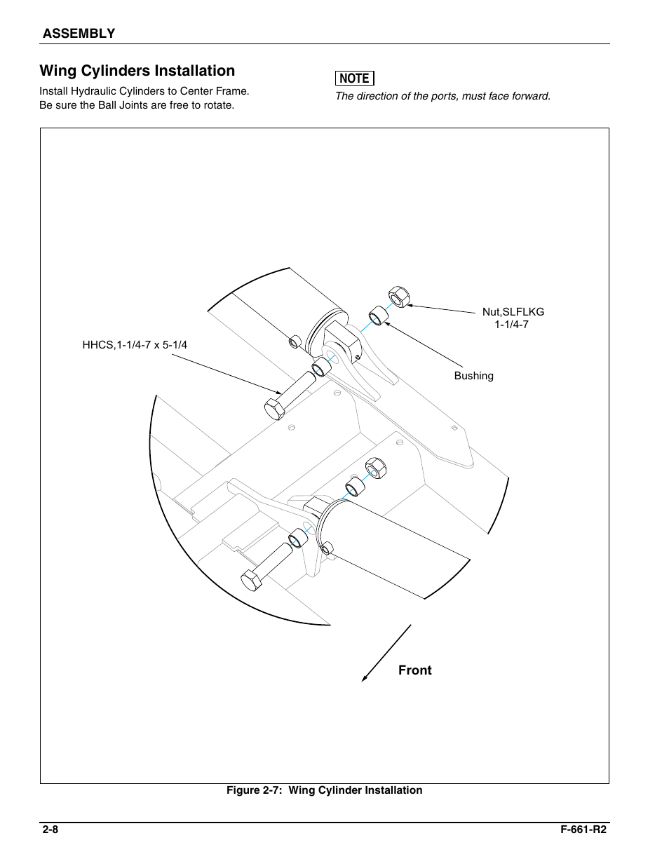 Wing cylinders installation | Landoll WFPC38-52 Wing Float Pulverizer User Manual | Page 22 / 58