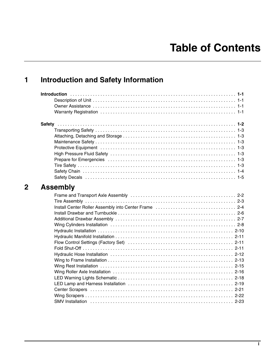 Landoll WFPC38-52 Wing Float Pulverizer User Manual | Page 3 / 58