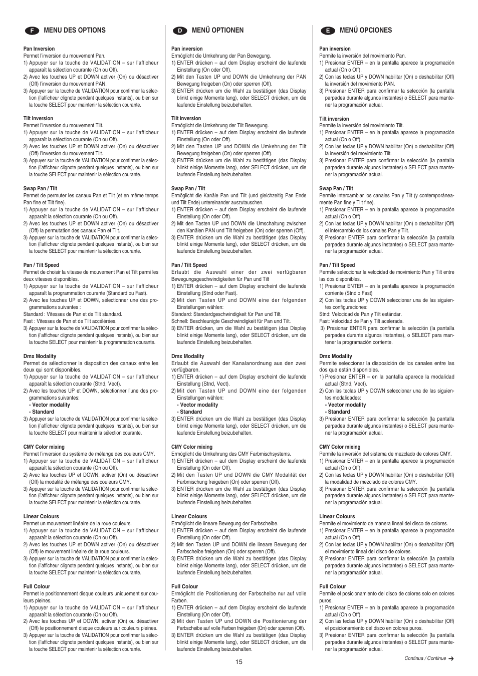 Clay Paky ALPHA BEAM C61093 User Manual | Page 15 / 40