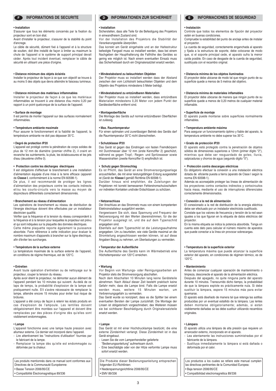 Clay Paky ALPHA BEAM C61093 User Manual | Page 3 / 40