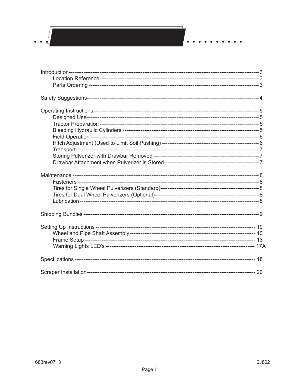 X108 pulverizer | Landoll XO108/XO108-1 X-Fold Pulverizer User Manual | Page 3 / 40