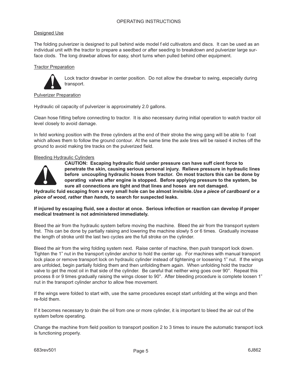 Landoll XO108/XO108-1 X-Fold Pulverizer User Manual | Page 9 / 40