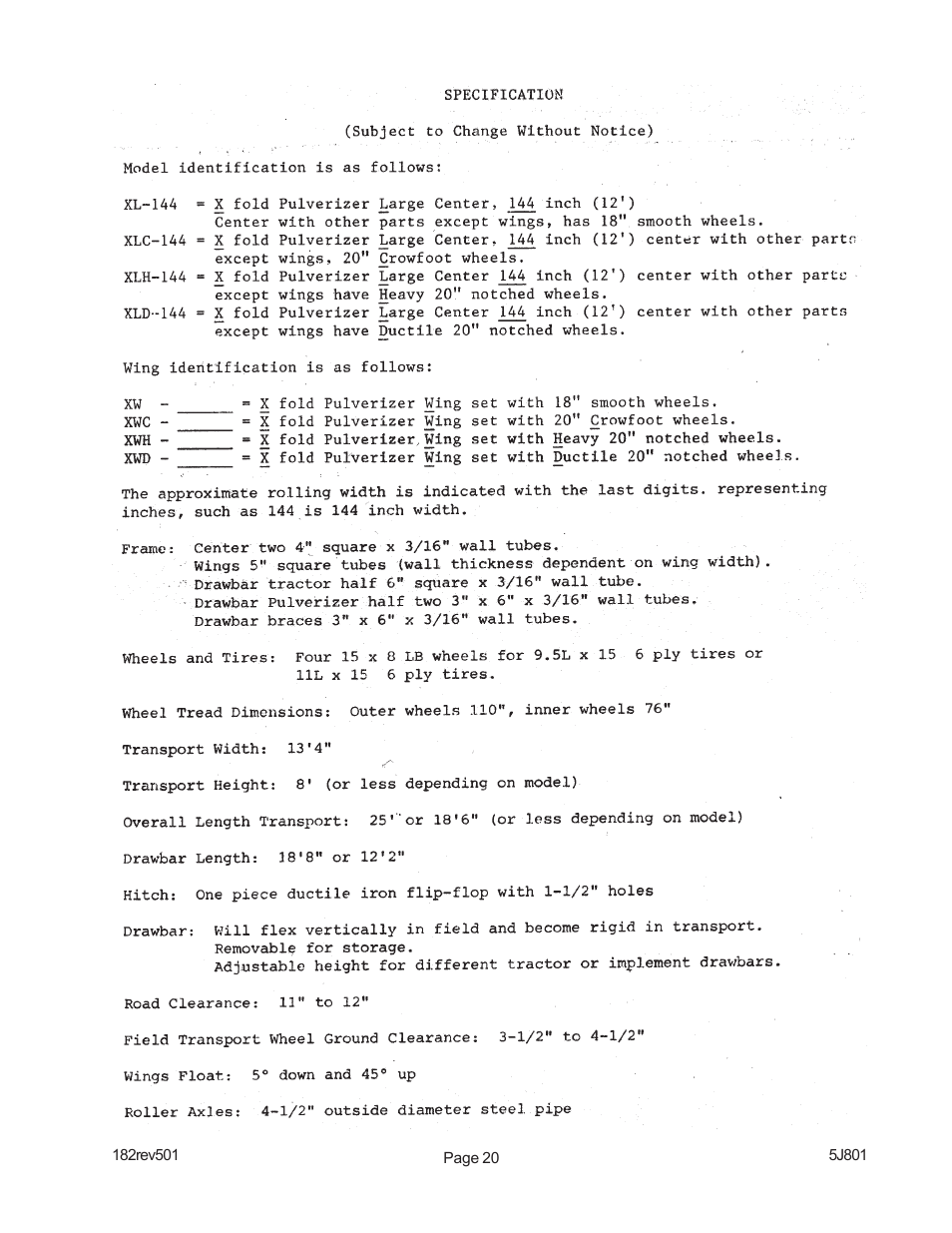 Landoll XL144/XLC144/XLD144/XLH144/XLO144 X-Fold Pulverizer User Manual | Page 37 / 46