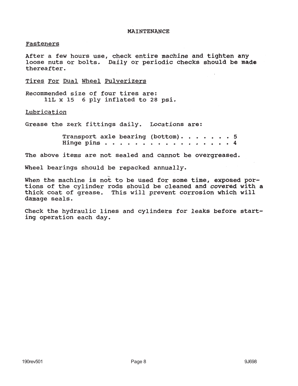 Landoll XXLO184 X-Fold Pulverizer User Manual | Page 12 / 38