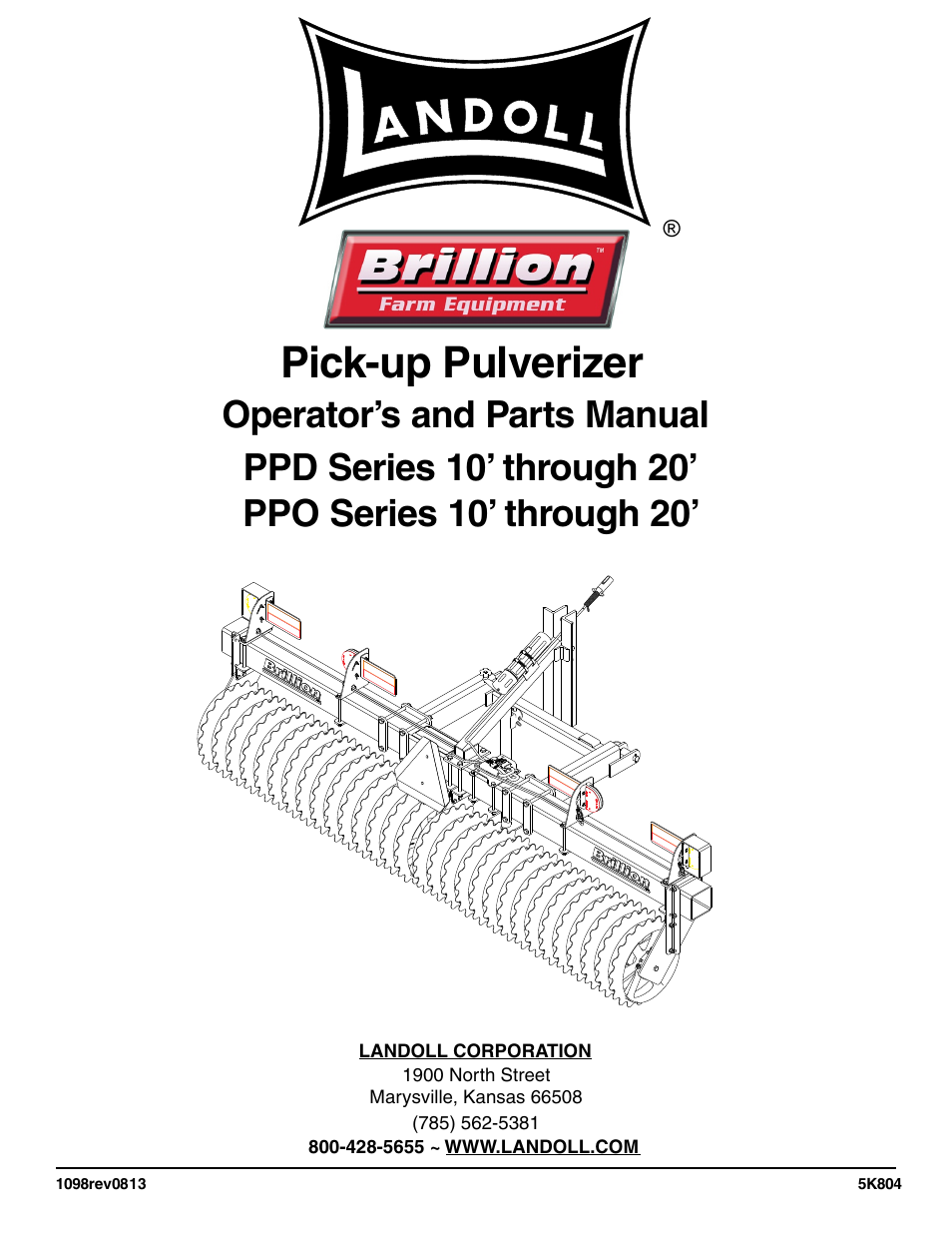 Landoll PPO Series 10 through 20 Pick-up Pulverizer User Manual | 42 pages