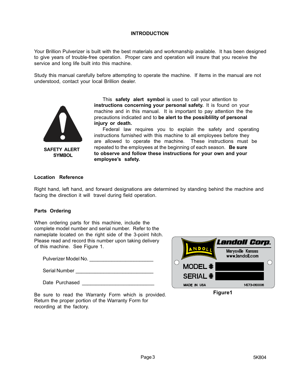 Landoll PPO Series 10 through 20 Pick-up Pulverizer User Manual | Page 5 / 42