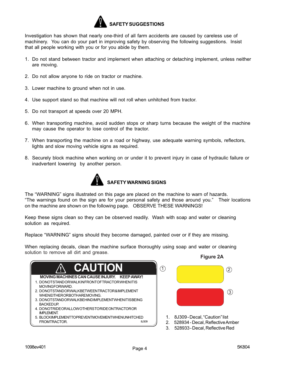 Caution | Landoll PPO Series 10 through 20 Pick-up Pulverizer User Manual | Page 6 / 42