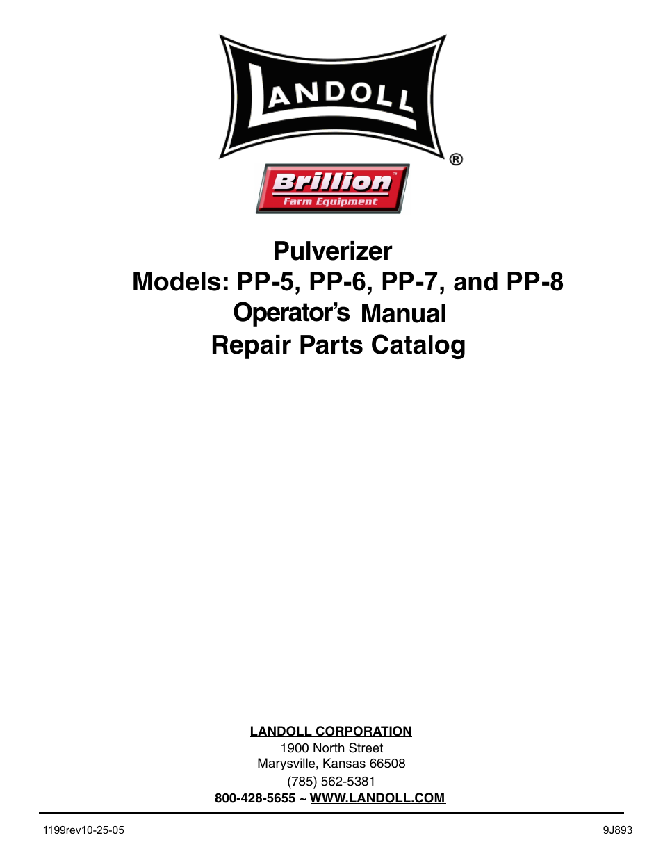 Landoll PP-8 Pulverizer User Manual | 16 pages