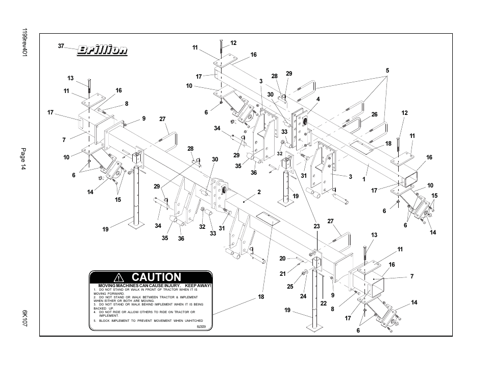 Caution | Landoll PPF Floating Ring Pulverizer User Manual | Page 16 / 24