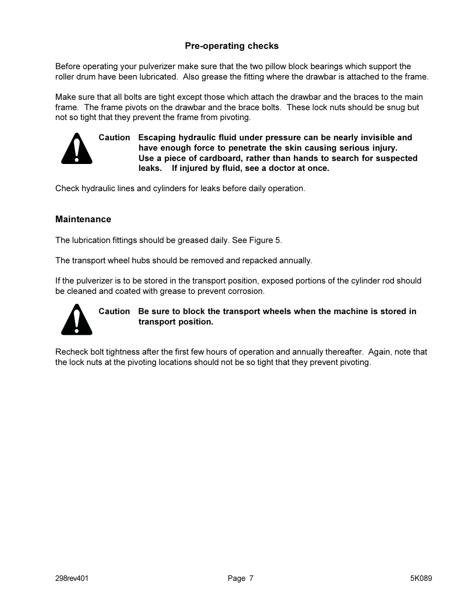 Landoll PFT Floating Ring Pulverizer User Manual | Page 9 / 20