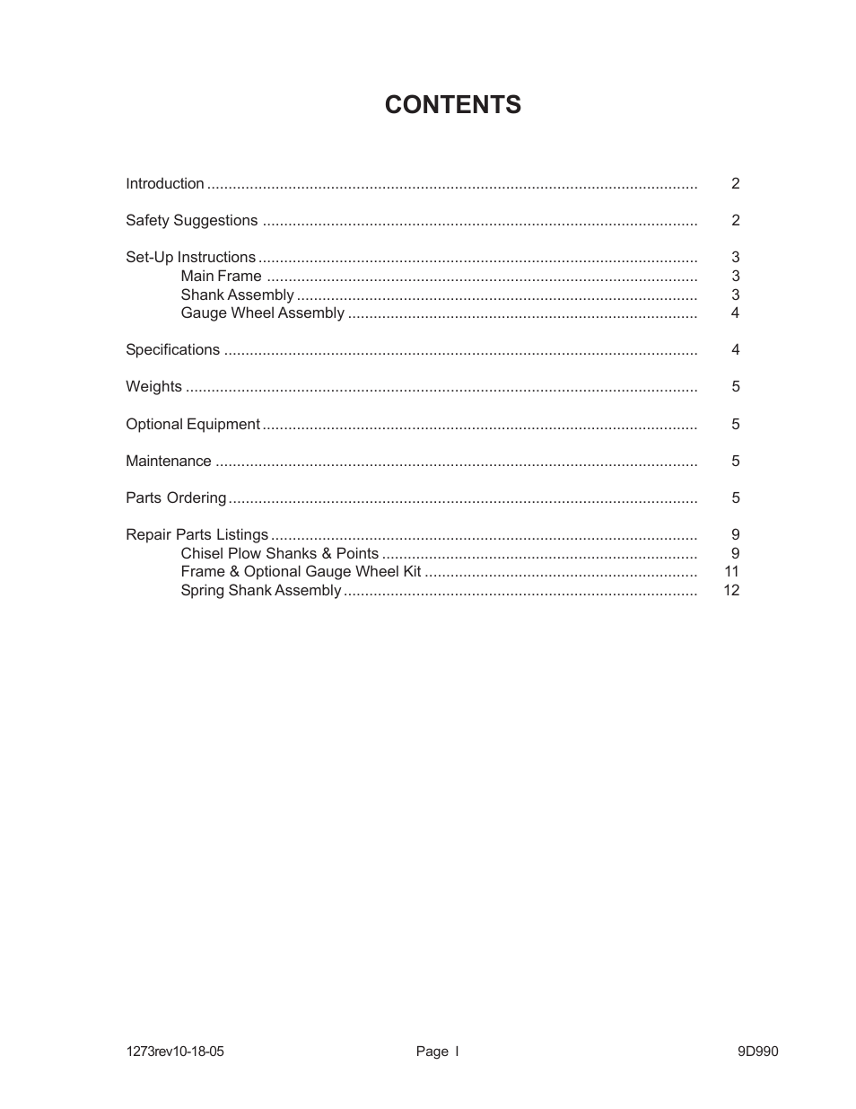 Landoll CPPS2-7 TWO-BAR PICK-UP Chisel Plow User Manual | Page 3 / 16